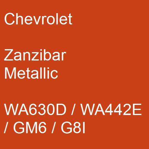 Chevrolet, Zanzibar Metallic, WA630D / WA442E / GM6 / G8I.